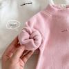 2025 Winter Kids' Fleece Base Layer: Girls' Half-High Neck, Boys' Embroidered Cartoon Top