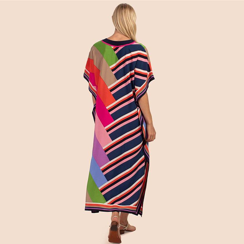 Letnia Damska Plus Size Drukowana Narzutka Plażowa Sukienki Codzienne Wakacyjne Sukienki Narzutka Bikini