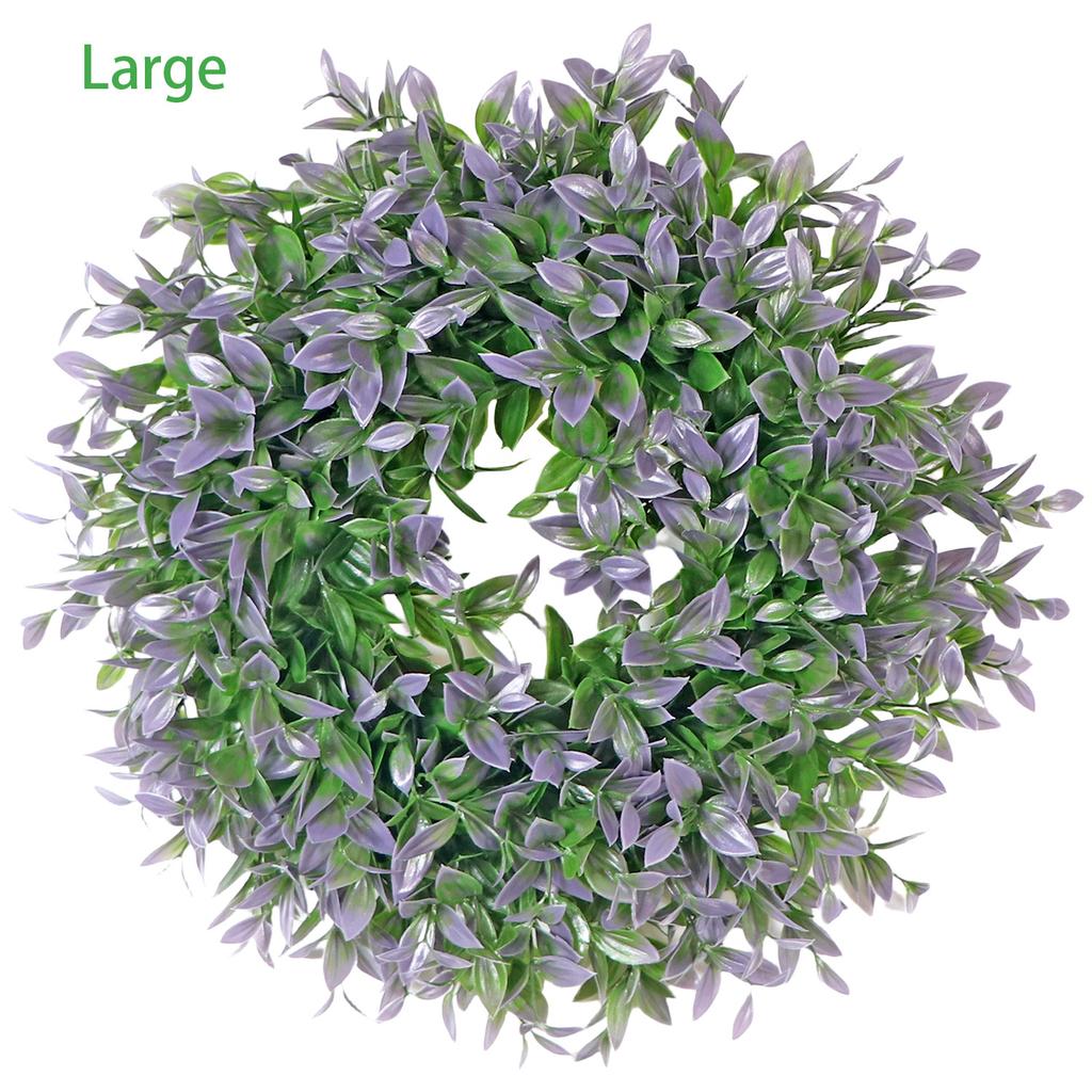 Eucalyptus Leaf Artificial Wreath PE Material Artificial Flower Simulation Plant Outdoor Party Event Garden Decoration