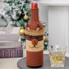 Christmas Sweater Wine Bottle Covers Santa Snowman Knitted Bags for Holiday Party Dinner Table Decoration Gift Supplies