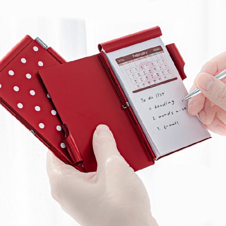 Pocket Journal Metal Writing Notepads With Ballpoint Pen For Students And Business Workers Daily Note Taking Journaling