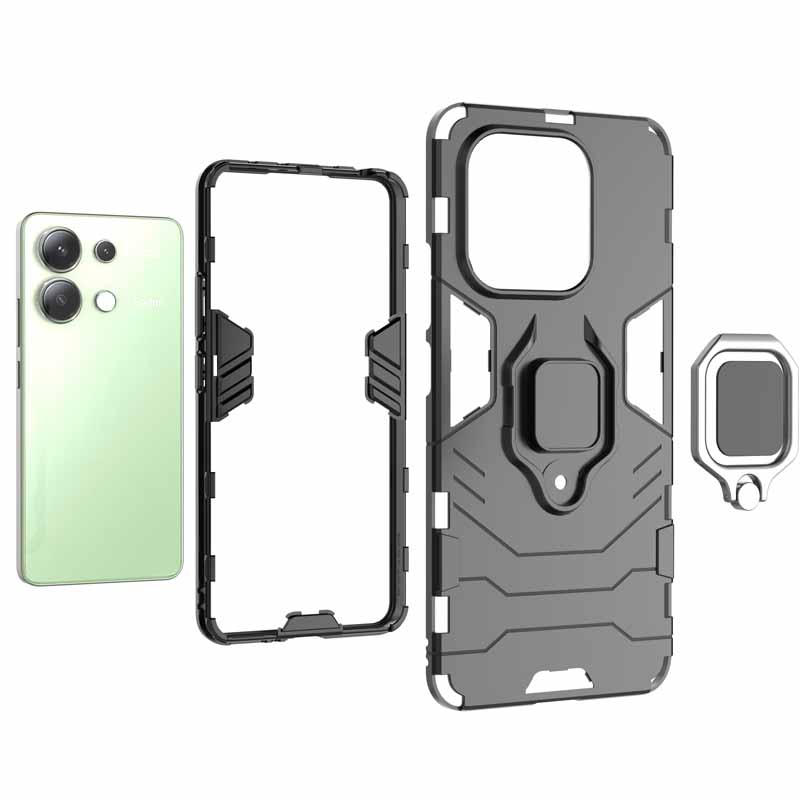 Shockproof Case For Redmi Note 13 4G Ring Armor Holder Back Coque for Xiaomi Redmi Note 13 Pro Plus Note13 13C 5G Phone Cover