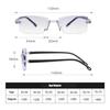 Rimless Reading Glasses For Men Women Resin Len Retro Square Ultralight Anti Blue Light Eyewear Presbyopia Optical Eyeglasse