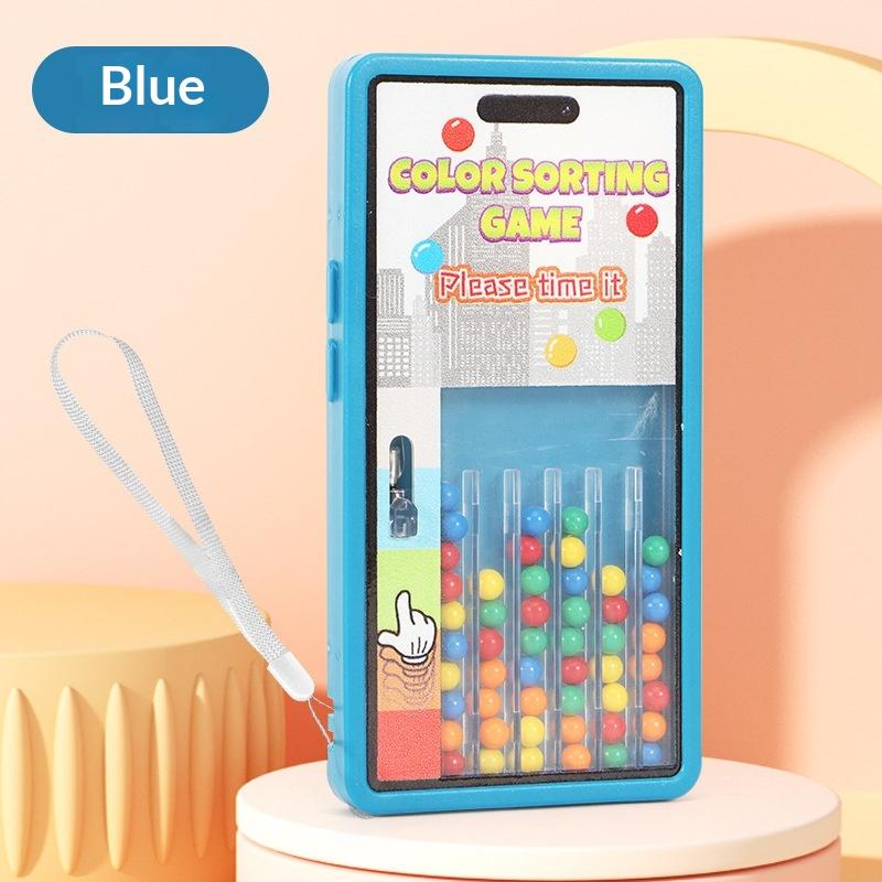 Color Sorting Colored Beans Game Console, Safe Non-Toxic Fine Motor Skill Training Toy for Toddlers Travel Portable Use
