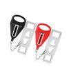 Security Door Lock Blocker Portable Punch Free Metal Piece Lockdown Lock for Home and Travel Red