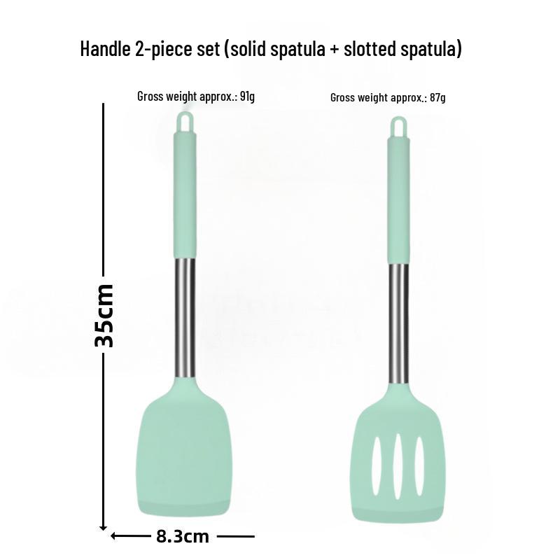Antihaft-Silikon-Winkelspatel mit Schlitzen zum Braten und Kochen