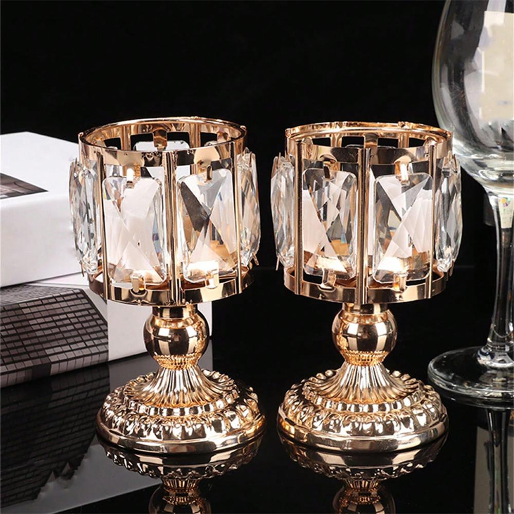 1PC Glass Candlestick Creative Wedding Decoration Home Soft Decoration Wedding Candle Holder