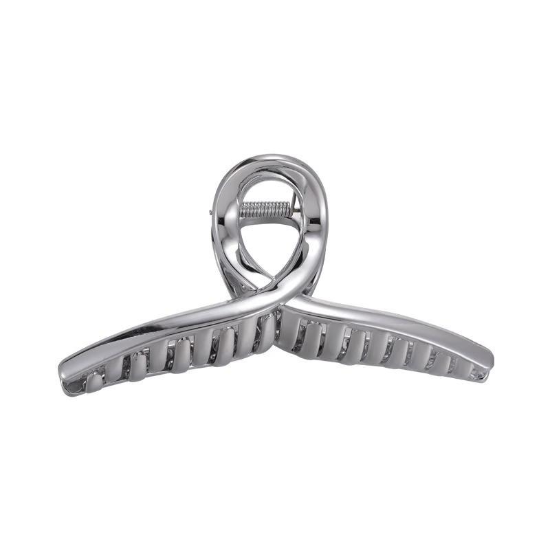 Elegant Silver Imitation Metal Hair Clip Women's Shark Clamp High-End Hair Accessories Stylish Hair Grips for Ladies