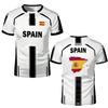 2026 Nueva Bandera de España Estampado Camiseta Deportiva Verano Deportes al Aire Libre Transpirable Camiseta Unisex Fútbol Entrenamiento Cuello Redondo Top