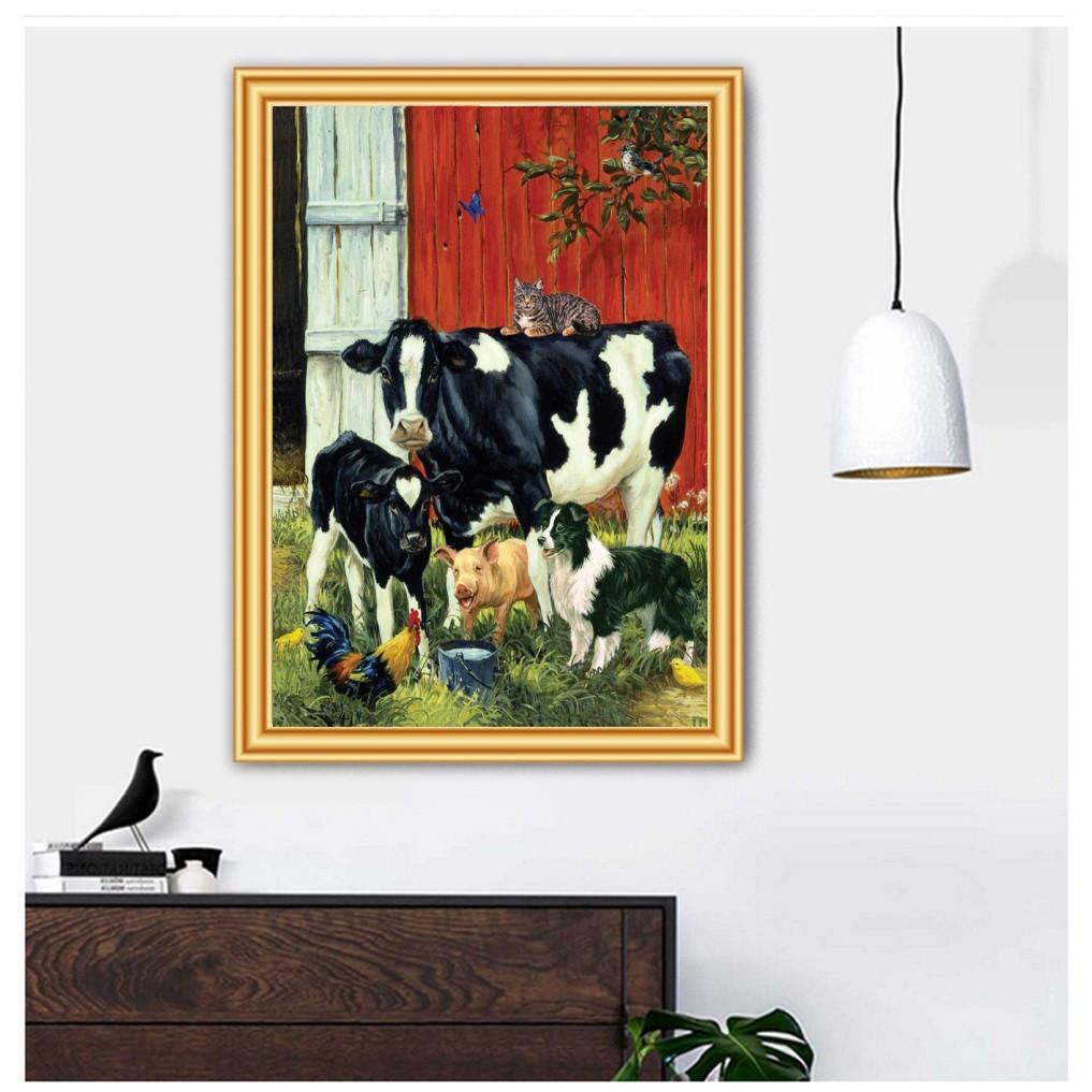 Broderie rotundă completă cu diamant pictură cu punct de cruce artizanat mozaic diamant broderie peisaj animale pictura 3d cadou Home Decor de perete