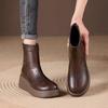 Elegant Women's Shoes, Elegant Ladies' Shoes, Fashionable and Versatile Women's Soft and Comfortable Boots,round Toe Thick Soled High Rise Short Boots