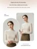 Pure Cashmere Ribbed Half-High Collar Knit Top