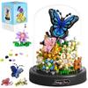 Butterfly Flower Bouquet Building Set, 530 PCS Insect Flowers Collection Building Set with Dust Cover, Micro Mini Botanical Building Toy, DIY Home