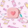 New Love Heart Silicone Storage Bag Square Multifunctional Coin Purse Waterproof with Lanyard Mini Cosmetic Bag Makeup Organizer