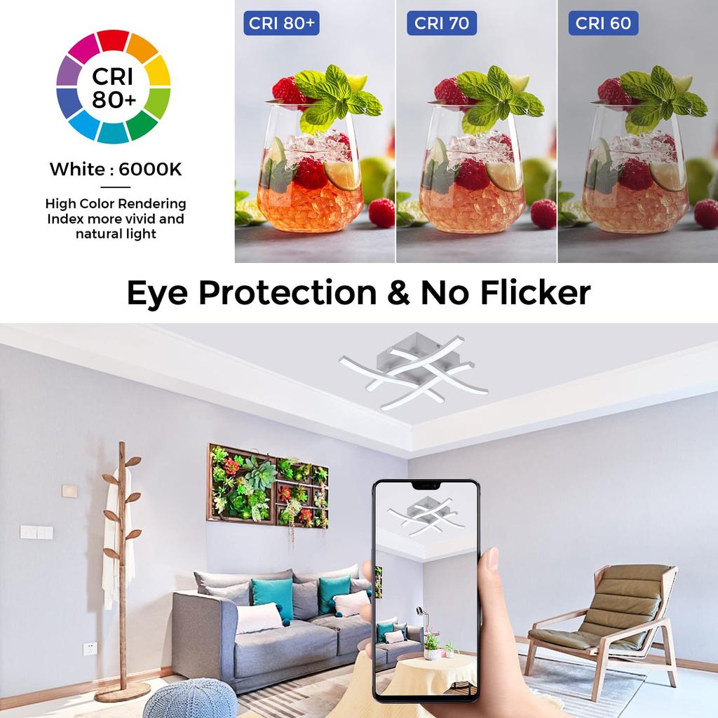 24W Modern Led Ceiling Lights Led Chandelier Ceiling Lighting AC90-260V Ceiling Lamp For Room Living Room Decoration