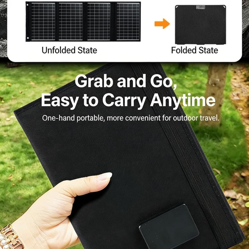 Portables 40W Foldable Solars Chargers Light Weight for Camping Hiking with Phones Tablets Emergency Power