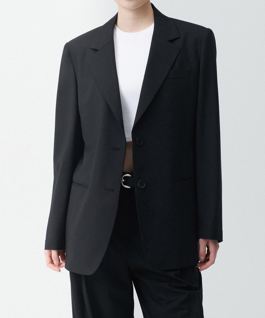 Musinsa Standard Woman Women'S Summer Wool Oversized Blazer [Black]