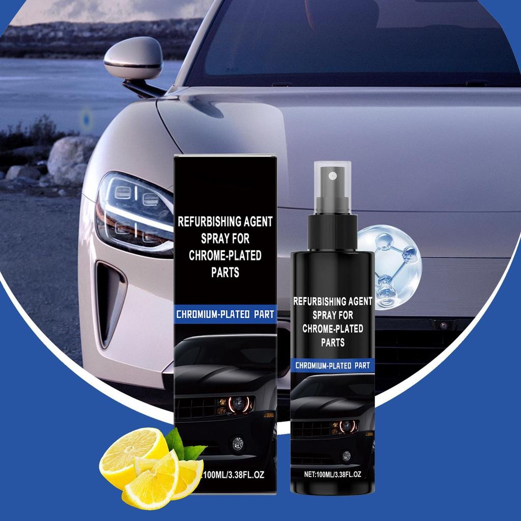 100ml Automotive Maintenance Liquid Chrome Refurbishing Agent Spray Refurbishing Agent Spray For Chrome Plated Parts