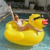 Summer Swimming Circle Inflatable Yellow Duck Mounts Glasses Duck Water Hanging Bed Outdoor Swimming Water Floating Bed Adult
