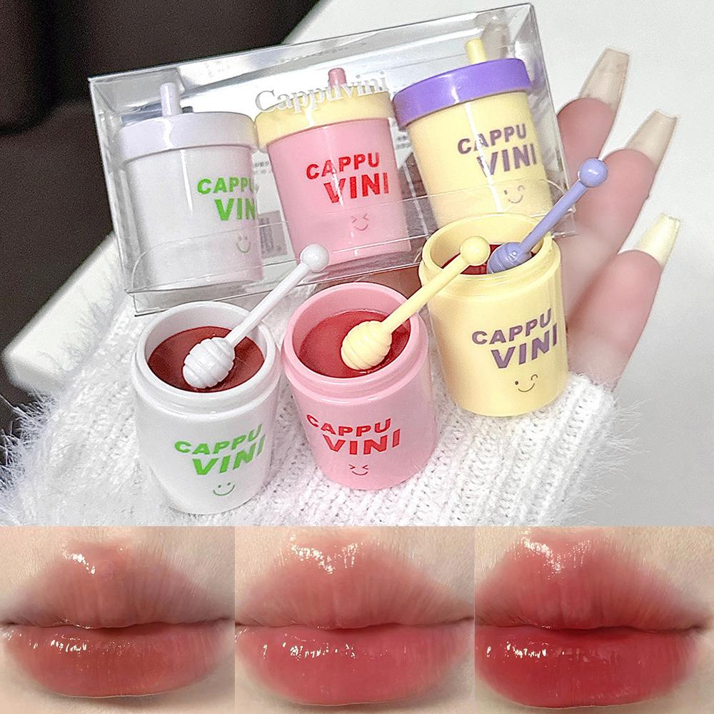 

CAPPUVINI Milk Tea Cup Solid Lip Gloss Осенне-зимний увлажняющий набор блесков для губ