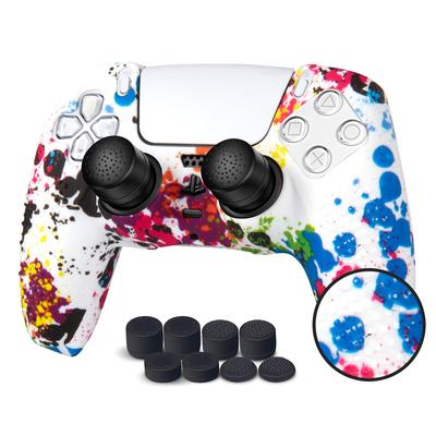 JYXETOV PS5 Controller Cover Storage Bag Free 8 Button Silicone Can Be Charged with the Original Suitable for Printing Pattern + (27 Options), Cap,