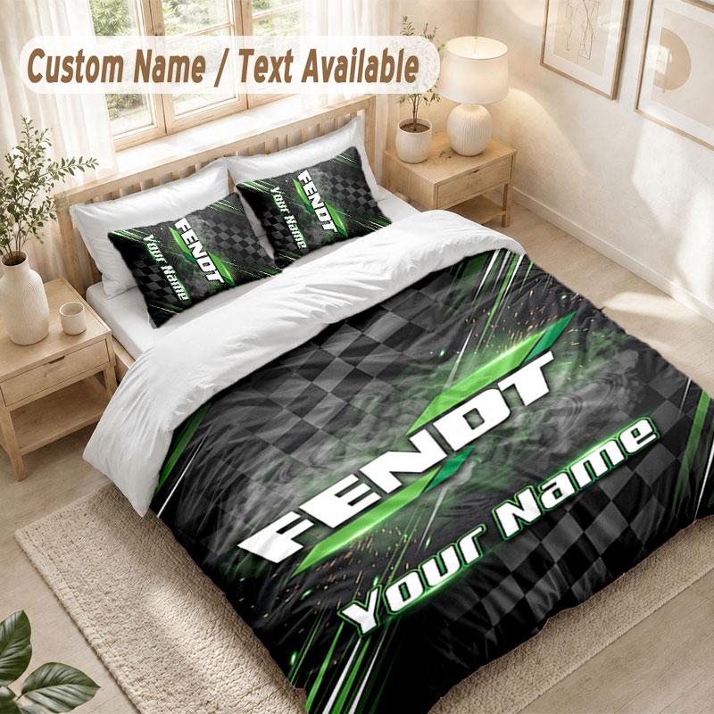 Custom Name Bedding Set 3 PiecesFendt Print Duvet Cover + 2 Pillowcases Soft Bed Decor