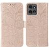 For Motorola Edge 50 Pro 5G/Edge 50 5G Case Lace Flowers PU Leather Flip Wallet Phone Cover
