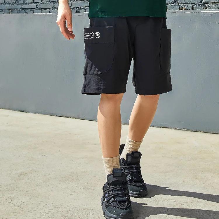 Li-Ning Badfive Camouflage Letter Print Loose Sports Shorts Men Bottoms Black AKSS601-1