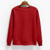 Women's Fashion Casual Round Neck Long Sleeve Fleece-Lined Solid Color Sweatshirt