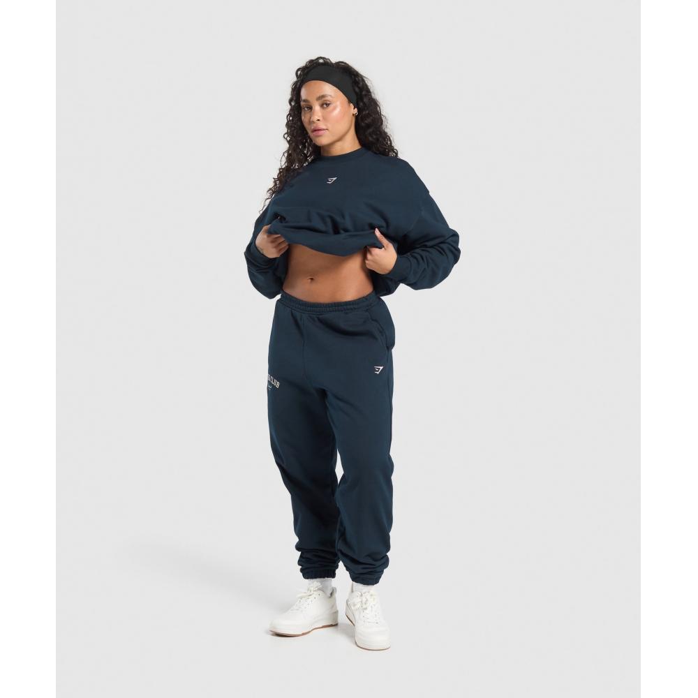 Gymshark Lifting Club Oversized Joggers Navy B2b2o Ub9p