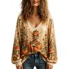 Women's V-Neck Top for Halloween and Fall