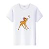 Casual Clothes for Blouse Cartoon Bambi T-shirts 2024 Summer Crop Tops Loose Harajuku Short Sleeve Tshirts Unisex