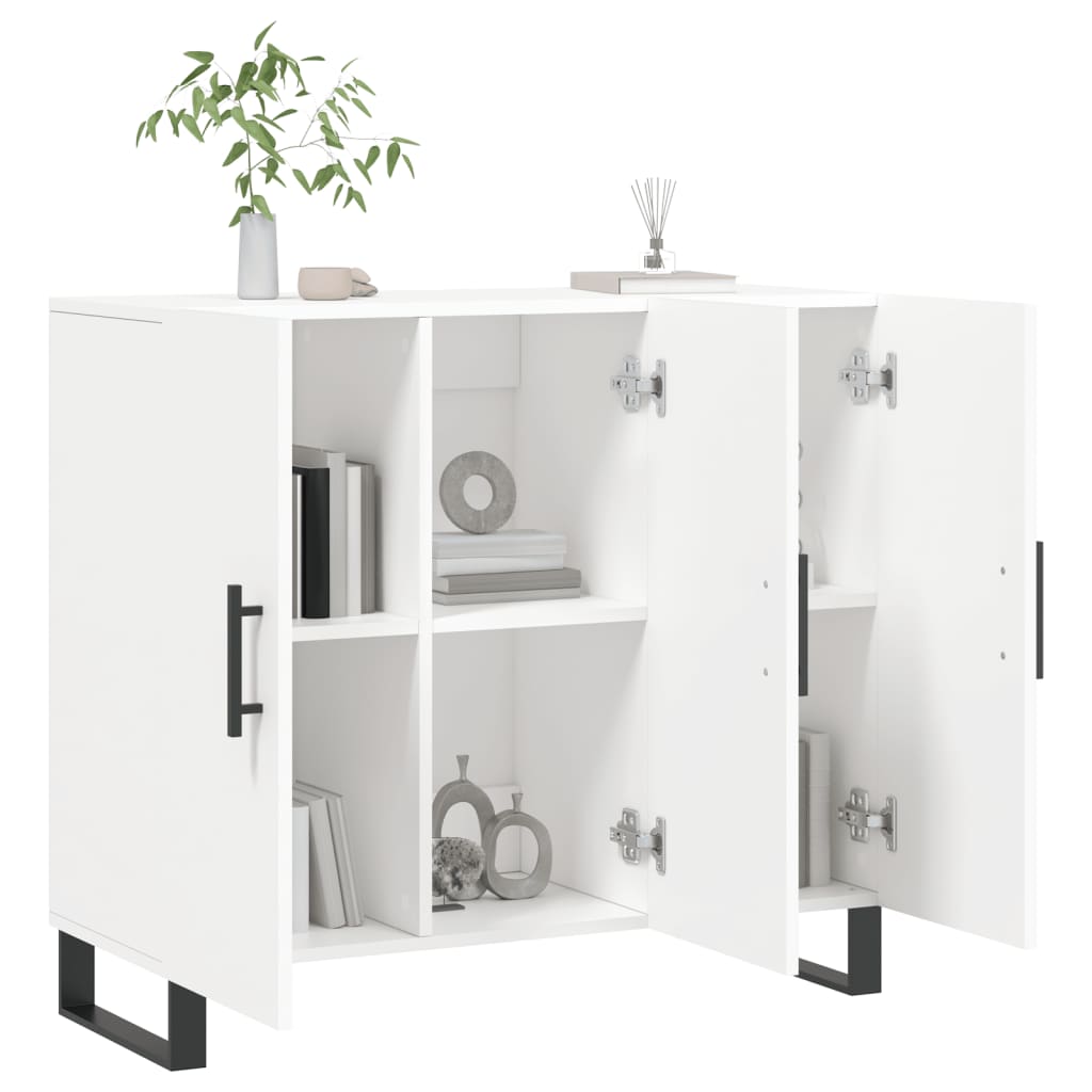 Sideboard White 90 x 34 x 80 cm Particleboard