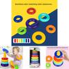 Baby Stacking Rainbow Tower Toy For Infants 6-12 Months Enhances Motor Skills
