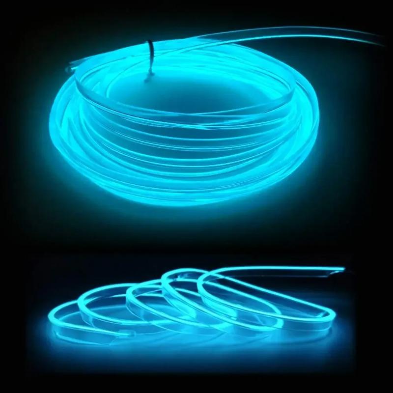 5M Car Interior LED Strip Lights - Flexible USB Powered Multi-Color Ambient Glow for DIY Auto Decoration & Party Atmosphere