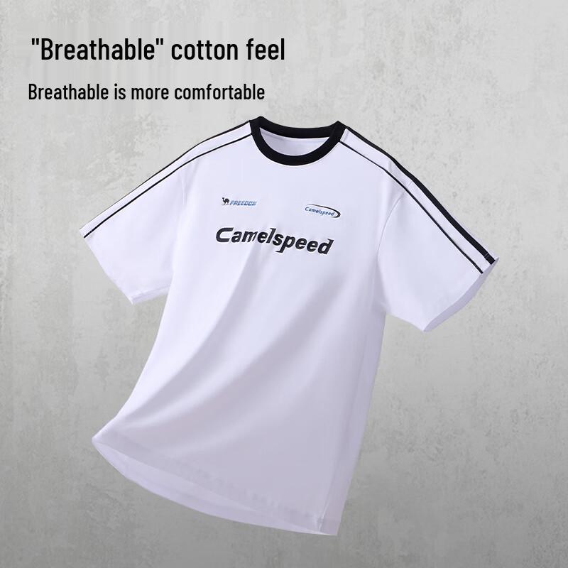 Camel American Retro Color Block Quick-Dry T-Shirt for Men & Women