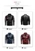 Herren Herbst Winter Motorrad Lederjacke mit Stickerei Patchwork - Europäischer und Amerikanischer Stil