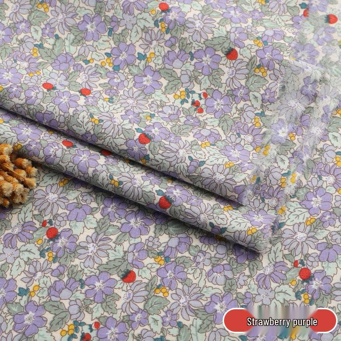 Pure Cotton Floral Poplin Fabric for Girls' Summer Dresses – Fresh Pastoral Print