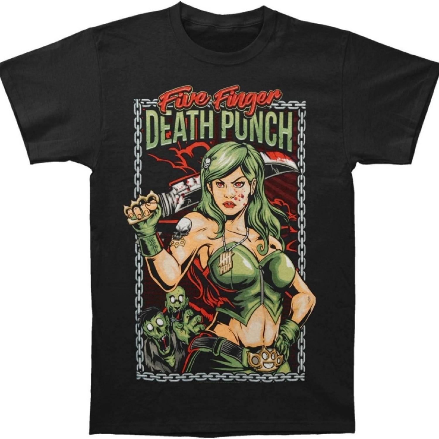 Five Finger Death Punch Men s Assassin Slim Fit T-Shirt X-Large Black XXXXXL разноцветный