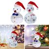 Snowman Figurine, Christmas Desktop Ornaments with Hat for Home, Christmas, Office, Bar Decor