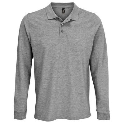Unisex Adult Prime Pique Long-Sleeved Polo Shirt