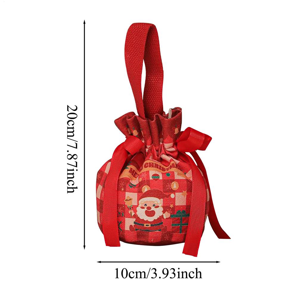 

Christmas Goodie Bags Holiday Party Favor Pouch with Drawstring for Candy Snack Stocking Stuffers Festival Sacks Xmas Gift Bags 10x20cm