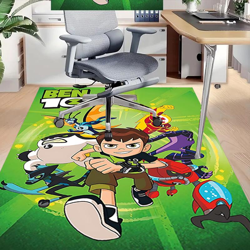 1pc Ben Alien Force Carpet for Playroom Bedroom Living Room Sofa Home Decor,kids Game Area Rug Non-slip Floor Mat Y73033