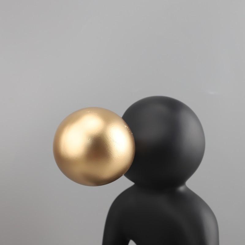 Abstract Black Figures figurine Resin Statue Crafts Desk Decor Ornaments Minimalism Character Sculpture Room Aesthetics Decor