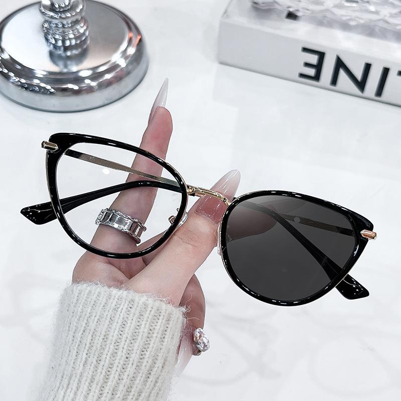 Transparent Cat Eye Computer Glasses Frame Women Men Anti Blue Light Round Eyewear Blocking Optical Spectacle Eyeglasses