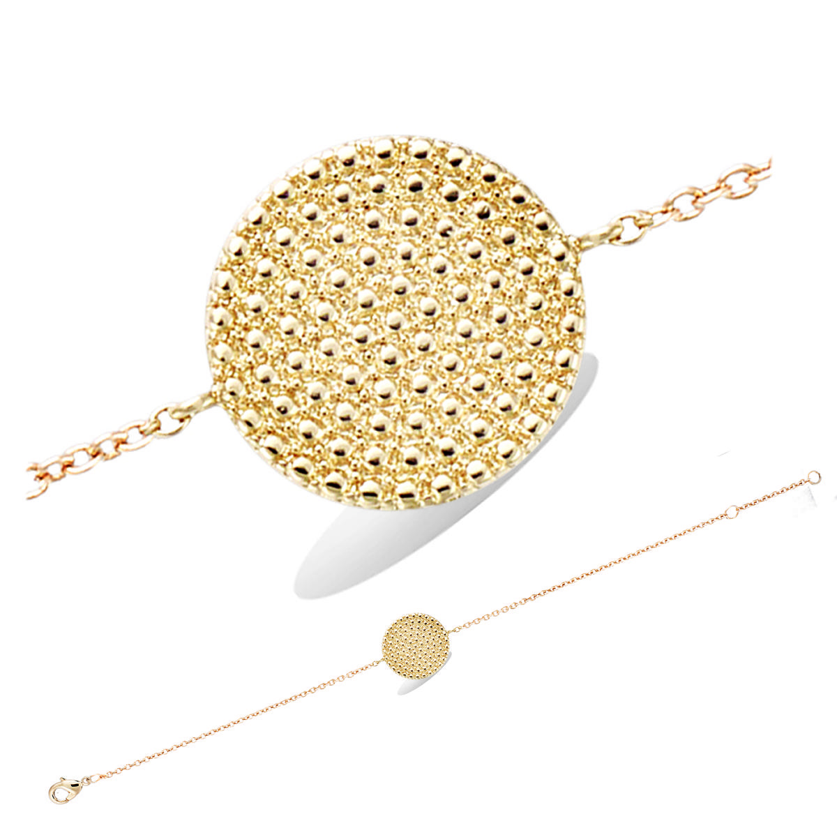 

Les Trésors De Lily [R5189] - Bracelet Plaqué Or Cléopatra doré - 15 mm