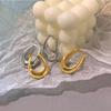 „Retro-Creolen im französischen Stil, leicht, luxuriös, Wassertropfen, oval, für Damen – exquisite Nadel aus versilbertem S925-Stahl“