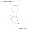 Korean Geometric Circle Pendant Y-Tassel Choker, Layerable Cool Style, Gold-Plated Titanium Steel Necklace