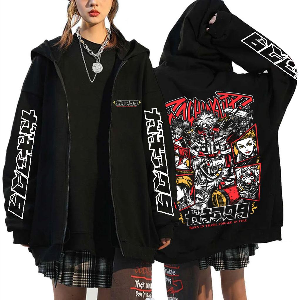 Anime Gachiakuta Ludo Merch Zipper Hoodie Men Women Casual Fleece Cotton Zip Up Jacket Unisex Cartoon Fashion Cosplay Streetwear