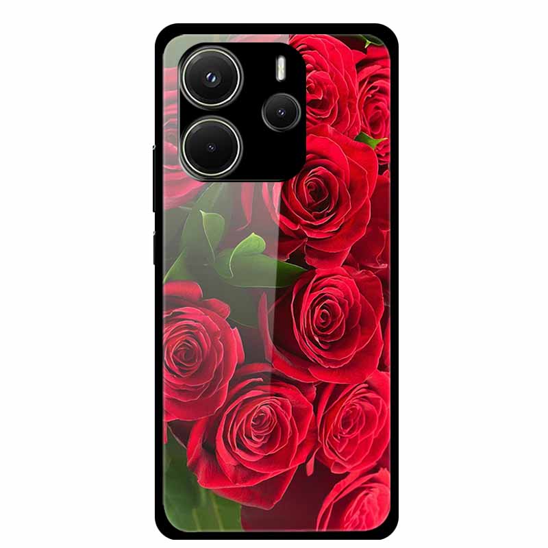 For Redmi Note 14 4G Phone Case Note14 Coque Hard Tempered Glass Back Cover For Xiaomi Redmi Note 14 5G Case Shell Soft Bumper